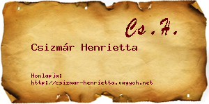 Csizmár Henrietta névjegykártya